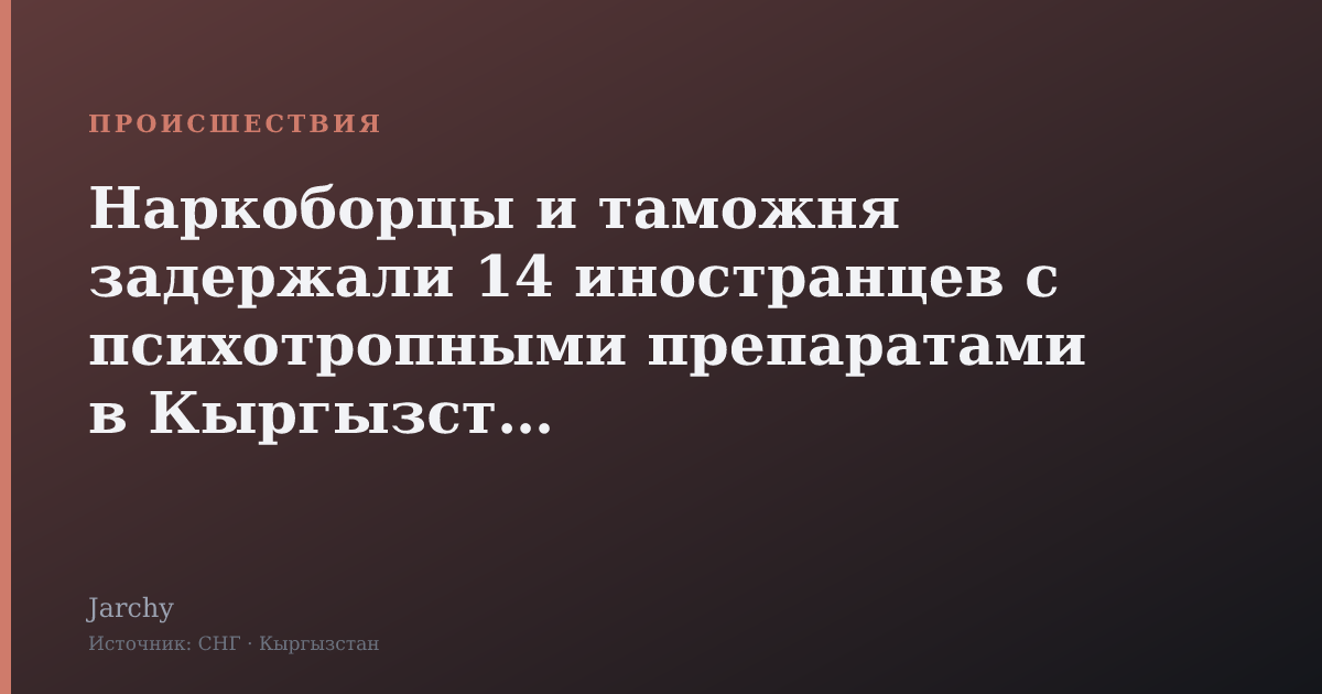 Наркоборцы и таможня задержали 14 иностранцев с психотропными препаратами в Кыргызстане