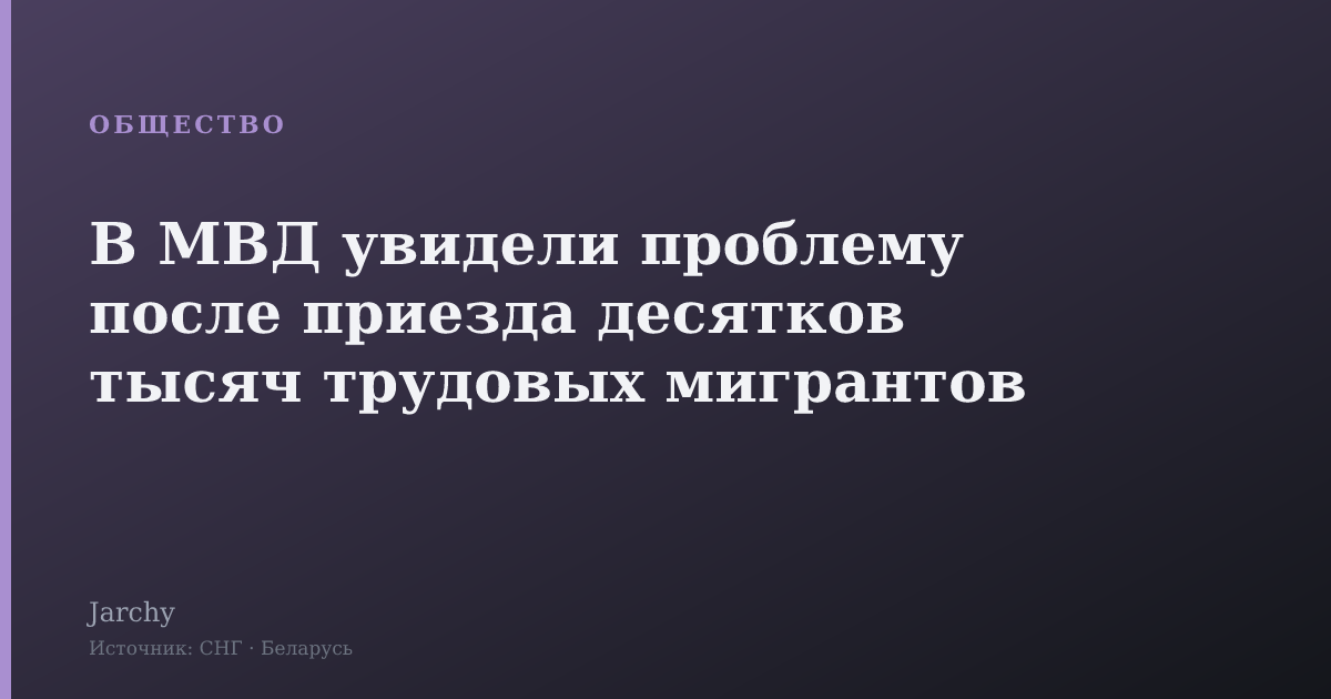 В МВД увидели проблему после приезда десятков тысяч трудовых мигрантов