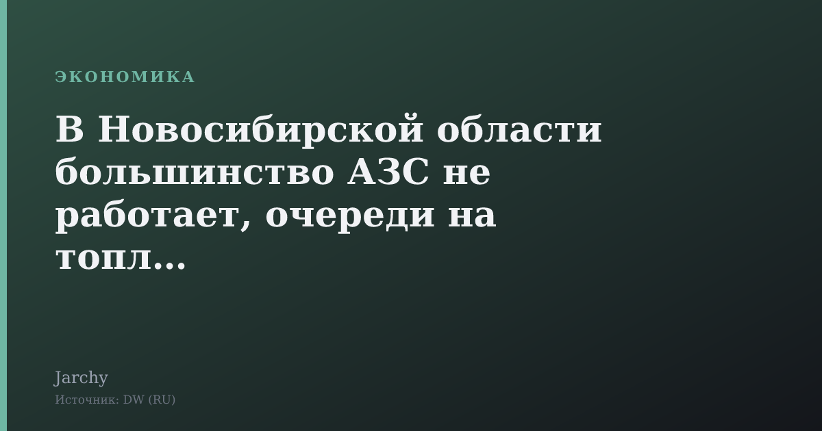 В Новосибирской области большинство АЗС не работает, очереди на топливо